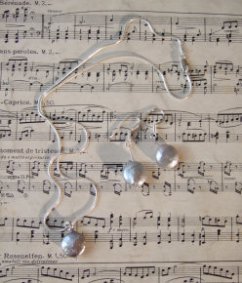 Silver pearl earrings